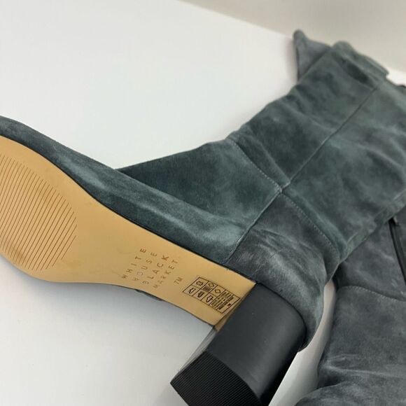 WHBM Grey Suede Knee High Boots Size 7 - Picture 4 of 8